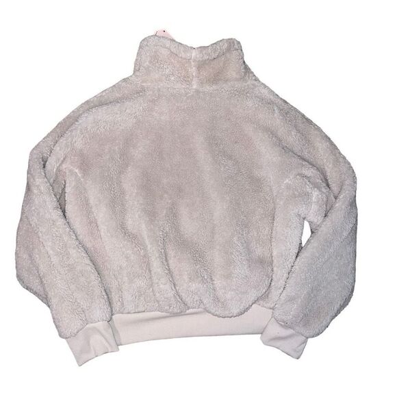 NWT ATHLETIC COLLECTION Oatmeal Teddy Pullover Jacket Size Large - Picture 2 of 9